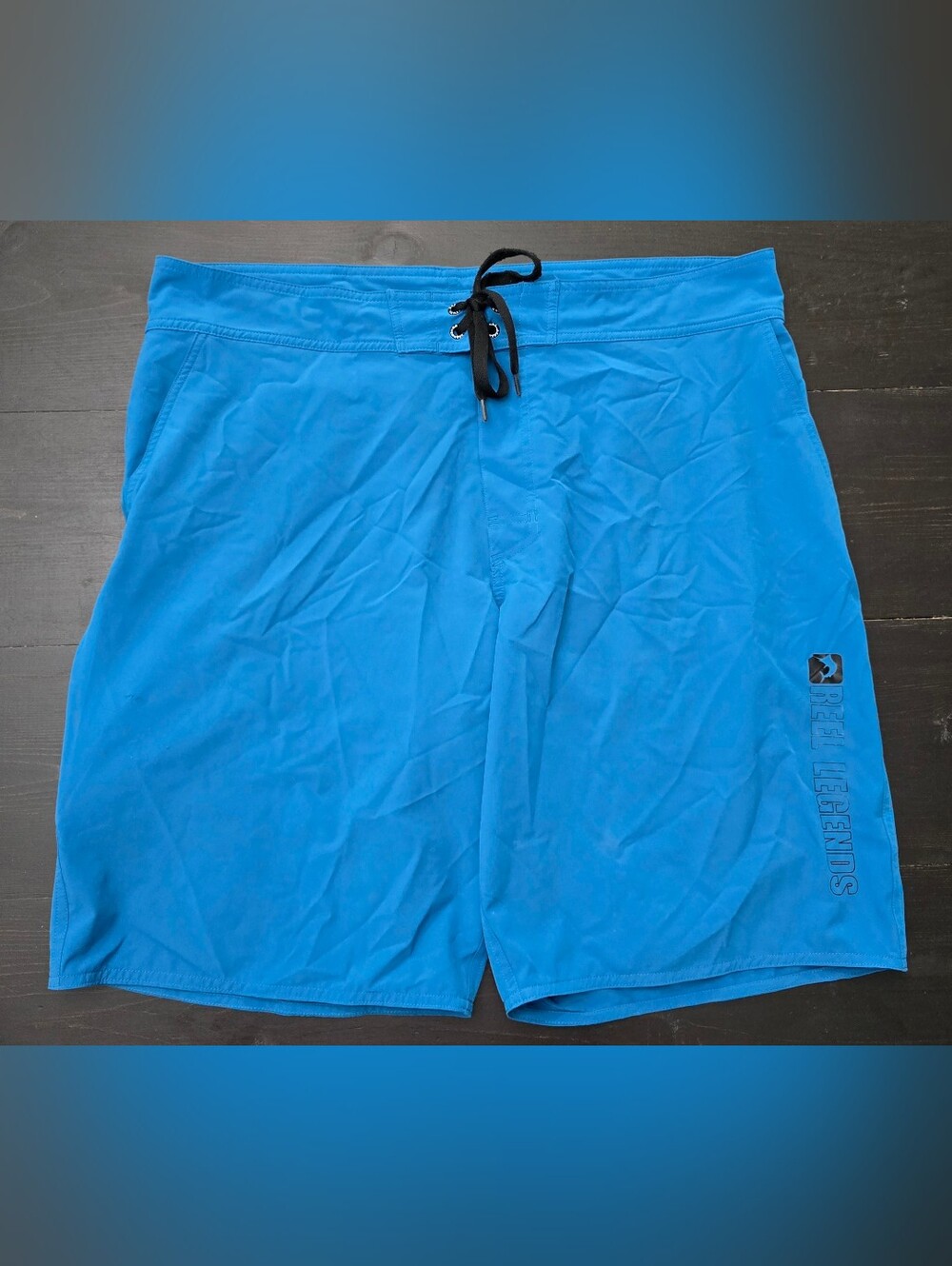 Reel Legends Swim Trunks Mens Size 38 Blue Board Shorts Surf